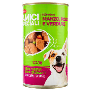 Amici Speciali Τροφή για Σκύλους κονσέρβα με Μοσχάρι, Κοτόπουλο και Λαχανικά 1,24 g