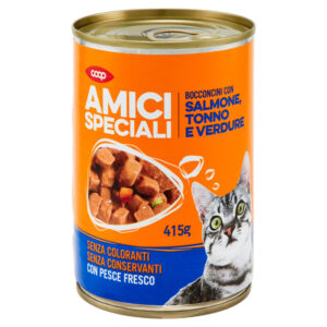 Amici Speciali Nuggets για γάτα με σολομό, τόνο και λαχανικά 415 g